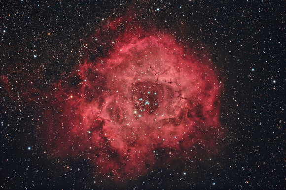 Rosette Nebula and Cluster in Monoceros - HaRGB