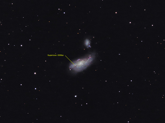Supernova 2008ax in NGC 4490