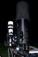 Closeup of Long Focal Length Scope and Guidescope