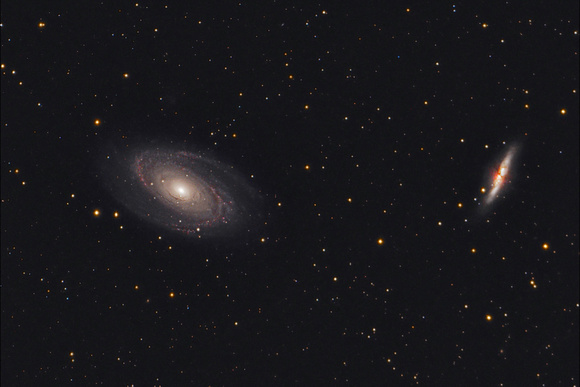 M81 and M82 in Ursa Major - Cropped View