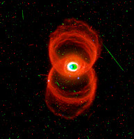 Engraved Hourglass Nebula in Musca