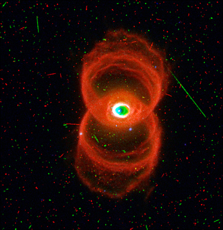 Engraved Hourglass Nebula in Musca