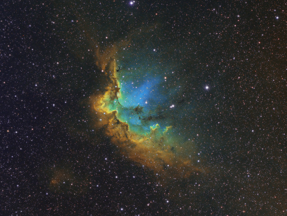 NGC 7380/Sh2-142 Modified Hubble Palette