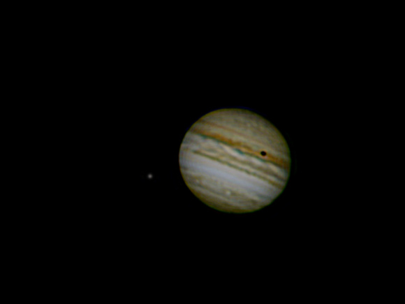 Jupiter With Io Transit and Ganymede in Attendance