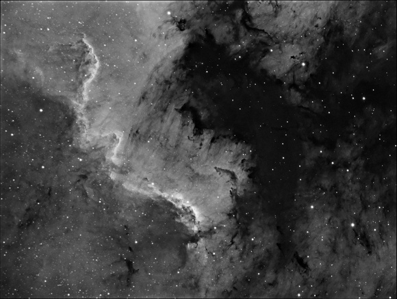 NGC 7000 "Cygnus Wall" in Hydrogen Alpha