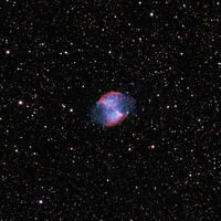 M27 - "Dumbell Nebula" in Vulpecula - Closeup View